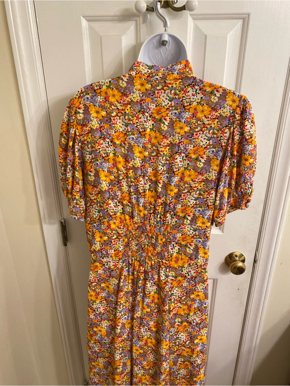 FAITHFULL THE BRAND FLOWY MIDI DRESS V-NECK FEMININE PRAIRIE ROMANTIC SIZE 6 MED - Picture 16 of 16